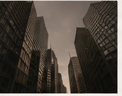 Architectural city scene representing business